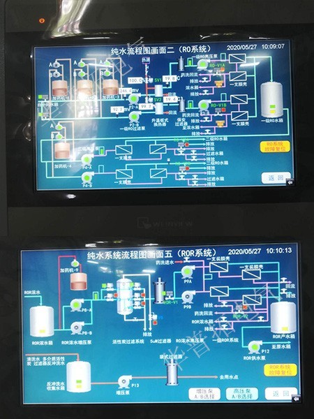 純水plc自控柜編程畫面